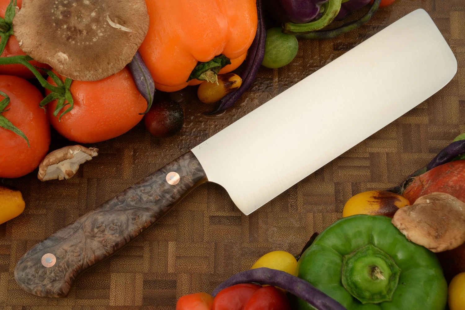 Chef's Knife - Nakiri (6-1/2 In.) With Box Elder Burl - AEB-L 5 Chef's Knife - Nakiri (6-1/2 In.) With Box Elder Burl - AEB-L - Image 5