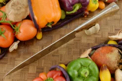 Chef's Knife (8-1/2 In.) With Teak Burl - AEB-L -Optimal Knives Store 109094 3 x