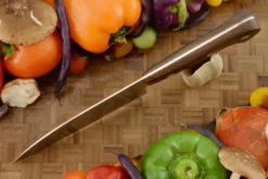 Chef's Knife - Santoku (5-3/4 In.) With Pheasantwood - AEB-L -Optimal Knives Store 109096 3 x