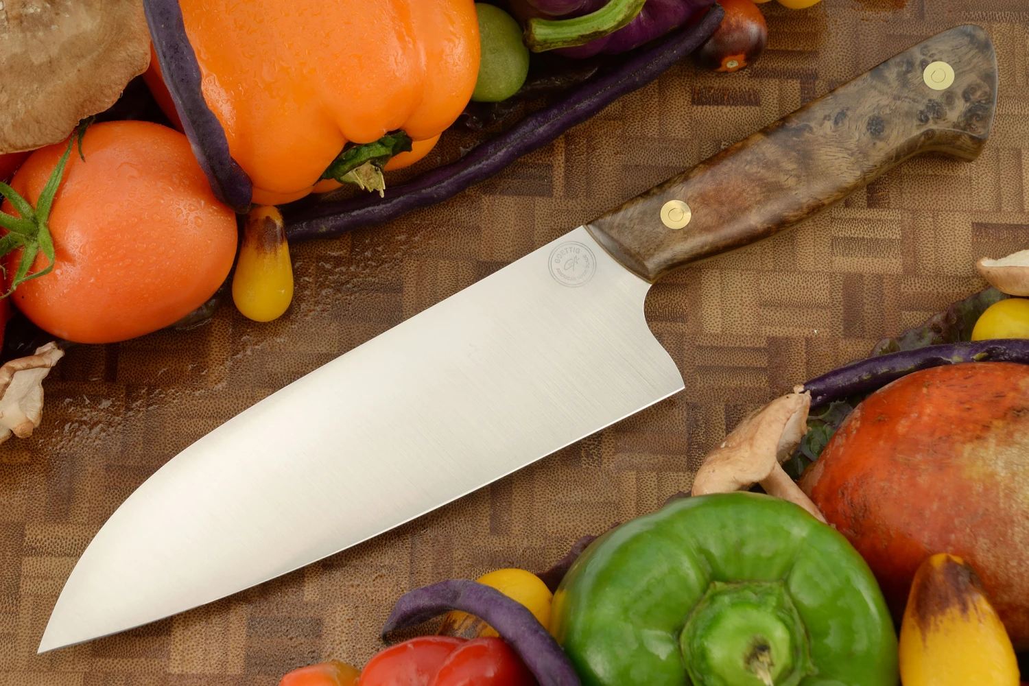 Chef's Knife - Santoku (7 In.) With Amboyna Burl - AEB-L 1 Chef's Knife - Santoku (7 In.) With Amboyna Burl - AEB-L