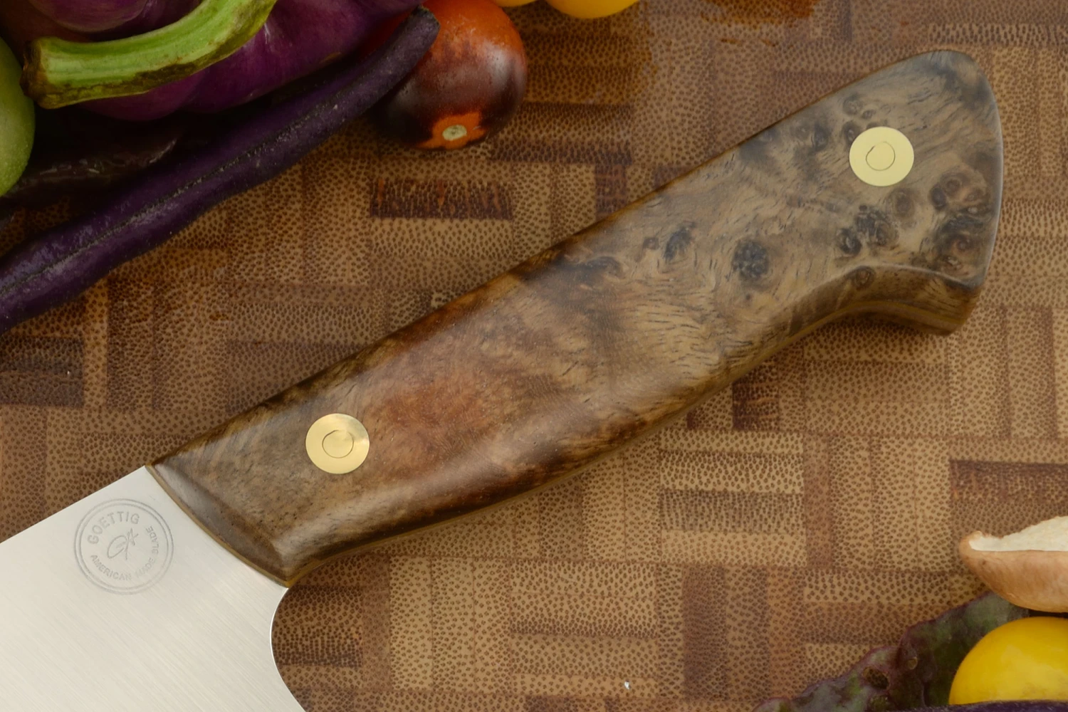 Chef's Knife - Santoku (7 In.) With Amboyna Burl - AEB-L 2 Chef's Knife - Santoku (7 In.) With Amboyna Burl - AEB-L - Image 2