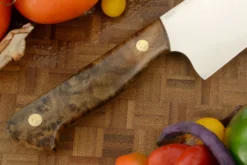 Chef's Knife - Santoku (7 In.) With Amboyna Burl - AEB-L 8 Chef's Knife - Santoku (7 In.) With Amboyna Burl - AEB-L -Optimal Knives Store 109098 4 x