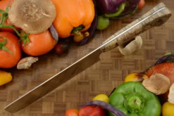 Chef's Knife - Nakiri (6-1/2 In.) With Spalted Maple Burl - AEB-L -Optimal Knives Store 109099 3 x