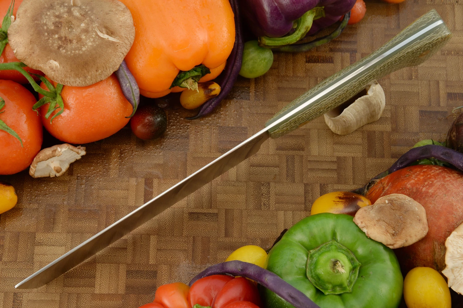 Chef's Knife - Nakiri (6-1/2 In.) With Burlap Micarta - AEB-L 3 Chef's Knife - Nakiri (6-1/2 In.) With Burlap Micarta - AEB-L - Image 3