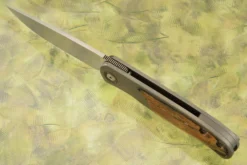 Atlas CFL Front Flipper With Mammoth Ivory - Satin Finish, Drop Point - M390 -Optimal Knives Store 109111 3 x