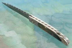 Engraved Backlock Interframe With Blacklip Mother Of Pearl 10 Engraved Backlock Interframe With Blacklip Mother Of Pearl -Optimal Knives Store 109122 4 x