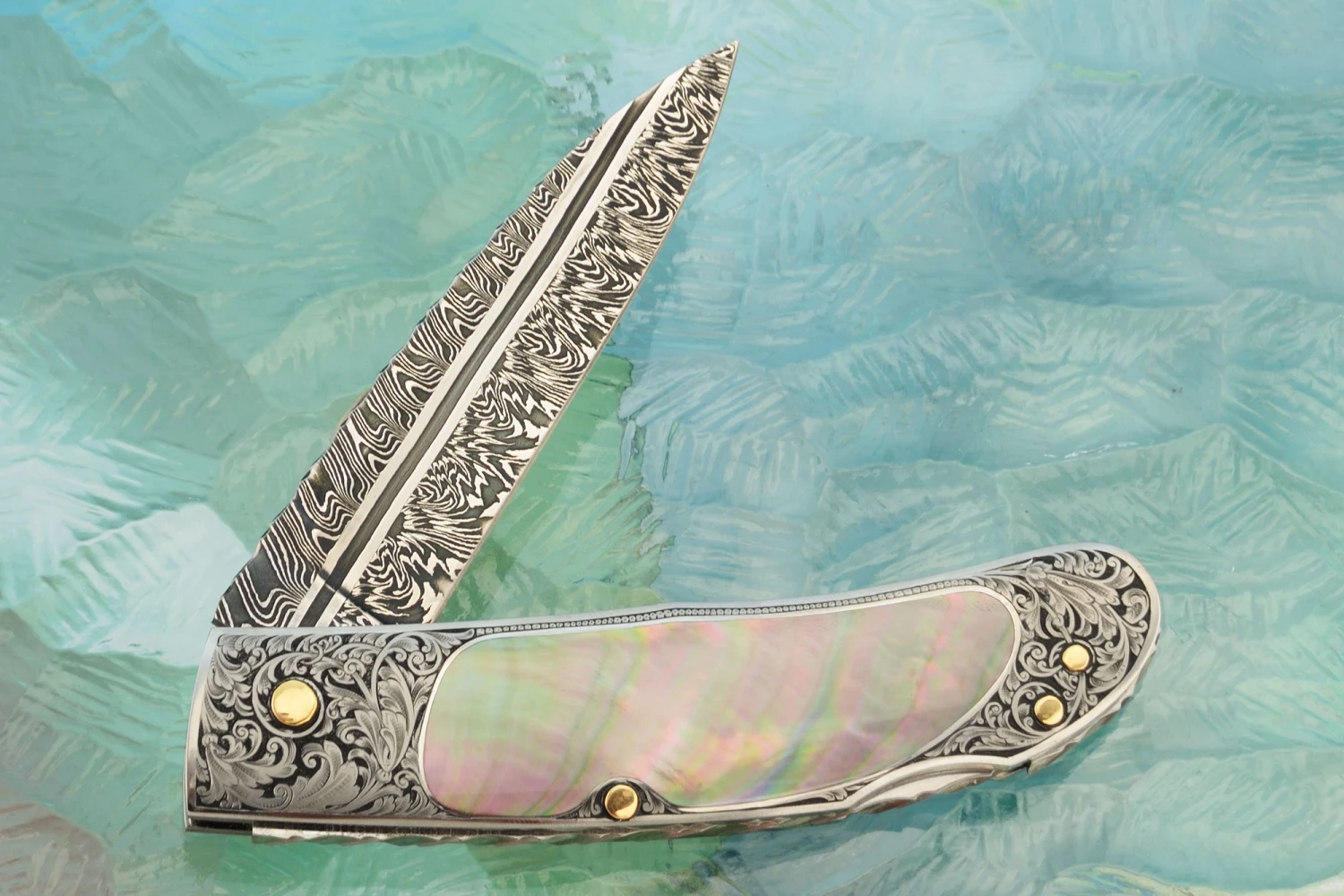 Engraved Backlock Interframe With Blacklip Mother Of Pearl 5 Engraved Backlock Interframe With Blacklip Mother Of Pearl - Image 5
