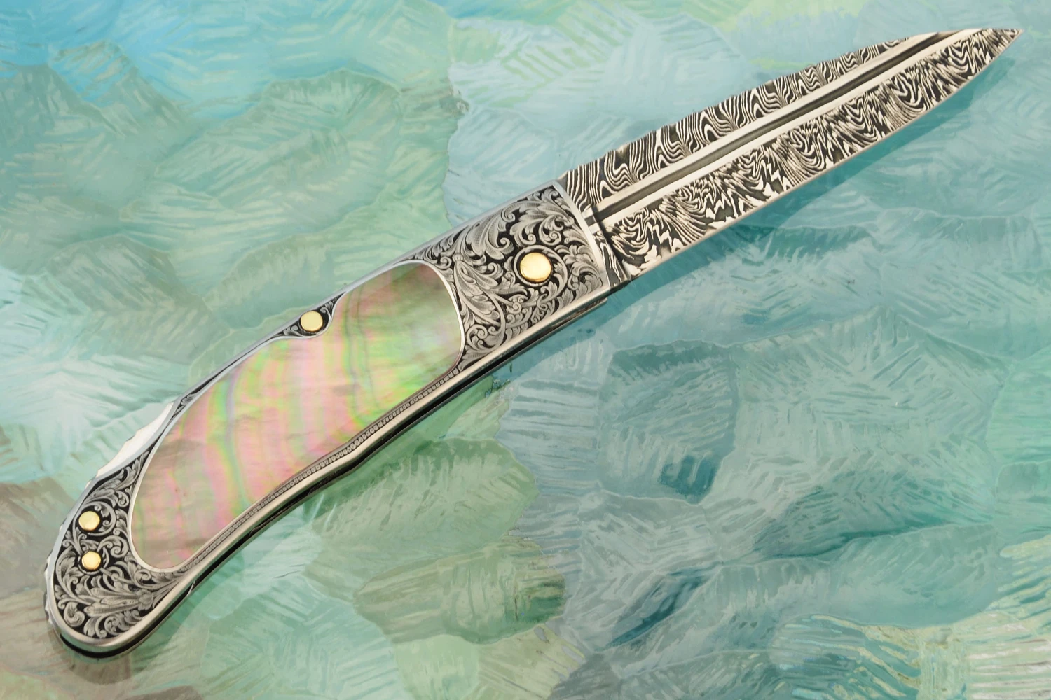 Engraved Backlock Interframe With Blacklip Mother Of Pearl 7 Engraved Backlock Interframe With Blacklip Mother Of Pearl - Image 7