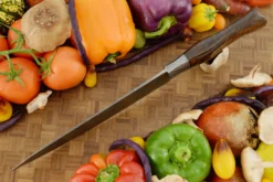 Mosaic Damascus Chef's Knife (9.2 In.) With Curly Koa -Optimal Knives Store 109130 4 x