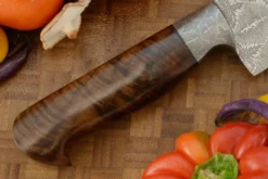 Mosaic Damascus Chef's Knife (9.2 In.) With Curly Koa -Optimal Knives Store 109130 5 x