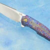 Boudicca Flipper "Angel's Finger" With Black Timascus And Meteorite (IKBS) - RWL-34 (Ceramic IKBS)