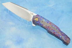 Boudicca Flipper "Angel's Finger" With Black Timascus And Meteorite (IKBS) - RWL-34 (Ceramic IKBS)