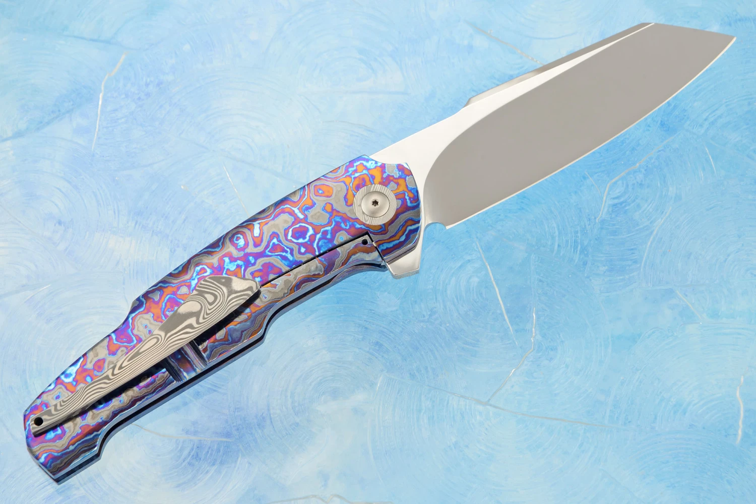 Boudicca Flipper "Angel's Finger" With Black Timascus And Meteorite (IKBS) - RWL-34 (Ceramic IKBS) 5 Boudicca Flipper "Angel's Finger" With Black Timascus And Meteorite (IKBS) - RWL-34 (Ceramic IKBS) - Image 5