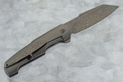 Boudicca Flipper With Mammoth Ivory And Nebula Damascus (Ceramic IKBS) -Optimal Knives Store 109132 7 x