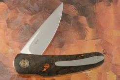 Flipper With Orange Dark Matter FatCarbon (Ceramic IKBS) -Optimal Knives Store 109159 4 x