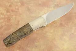 Front Flipper With Gold Dark Matter FatCarbon (IKBS) - M390 -Optimal Knives Store 109161 5 x