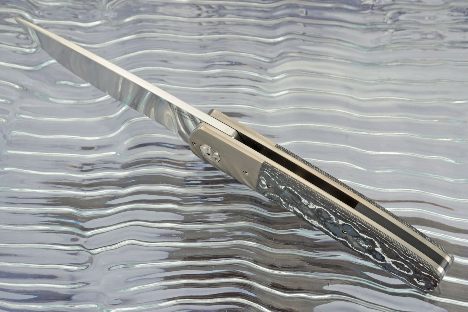 Front Flipper With White Storm FatCarbon And Titanium (IKBS) - M390 3 Front Flipper With White Storm FatCarbon And Titanium (IKBS) - M390 - Image 3