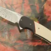 JB1 Flipper With Ivory Paper Micarta - Damascus