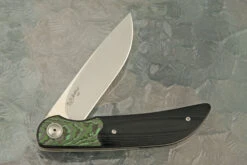 JB2 Flipper With Jungle Green FatCarbon - M390 -Optimal Knives Store 109194 4 x