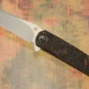A7 Tanto Flipper With Orange Dark Matter FatCarbon (Ceramic IKBS) - M390