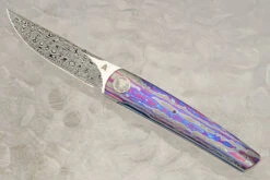 A10 Dress Front Flipper With Damasteel And Black Timascus (Ceramic IKBS)
