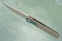 Iridium Framelock Flipper With Vintage Micarta And Titanium (IKBS) - ATS-34 7 Iridium Framelock Flipper With Vintage Micarta And Titanium (IKBS) - ATS-34 -Optimal Knives Store 109269 3 x