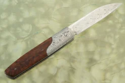 Shinkansen Bullet Front Flipper With Snakewood And Damascus -Optimal Knives Store 109276 7 x