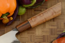Chef's Knife - Nakiri (6-2/3 In.) With Fiddleback Maple, V-Toku2 San Mai 11 Chef's Knife - Nakiri (6-2/3 In.) With Fiddleback Maple, V-Toku2 San Mai -Optimal Knives Store 109344 5 x