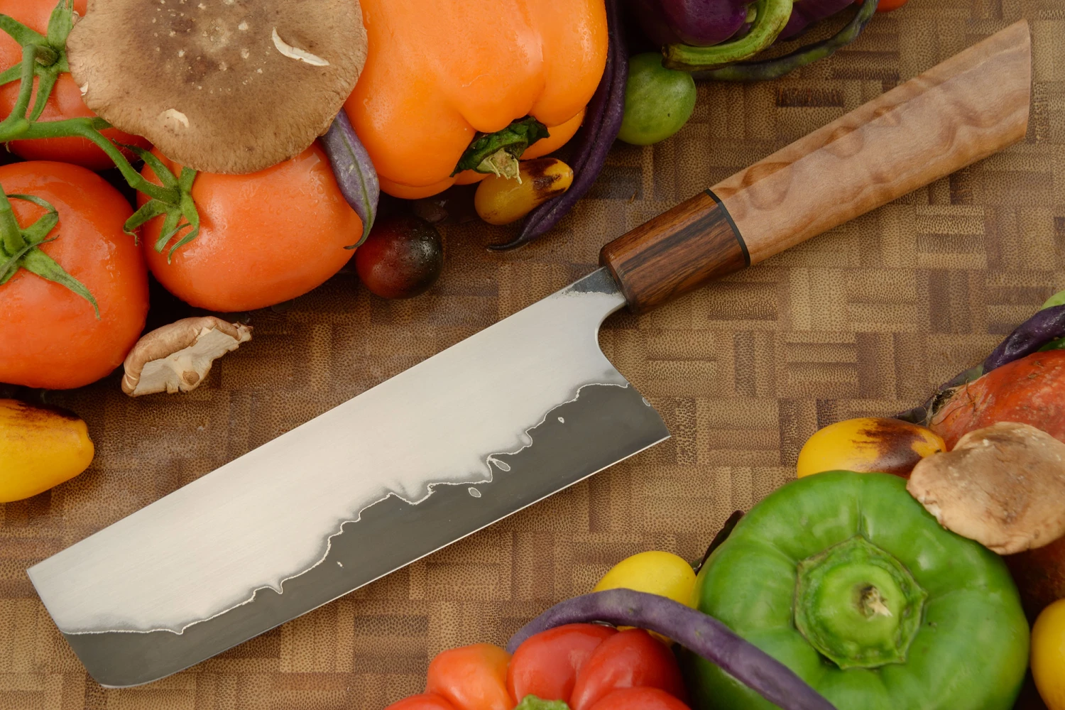 Chef's Knife - Nakiri (6-2/3 In.) With Fiddleback Maple, V-Toku2 San Mai 7 Chef's Knife - Nakiri (6-2/3 In.) With Fiddleback Maple, V-Toku2 San Mai - Image 7