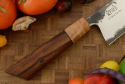 Chef's Knife - Nakiri (6-2/3 In.) With Ironwood, V-Toku2 San Mai -Optimal Knives Store 109345 3 x