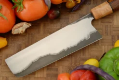 Chef's Knife - Nakiri (6-2/3 In.) With Ironwood, V-Toku2 San Mai -Optimal Knives Store 109345 5 x
