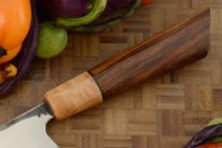 Chef's Knife - Nakiri (6-2/3 In.) With Ironwood, V-Toku2 San Mai -Optimal Knives Store 109345 6 x