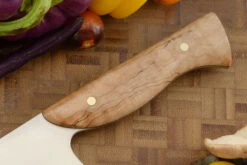 Chef's Knife With Spalted Bigleaf Maple (8 Inches) - AEBL -Optimal Knives Store 109348 4 x