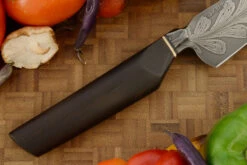 Integral Phoenix Feather Damascus Chef's Knife (5-1/3 In.) With African Blackwood -Optimal Knives Store 109352 3 x
