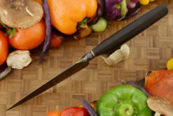 Integral Phoenix Feather Damascus Chef's Knife (5-1/3 In.) With African Blackwood -Optimal Knives Store 109352 4 x