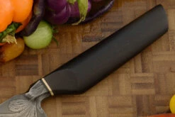 Integral Phoenix Feather Damascus Chef's Knife (5-1/3 In.) With African Blackwood -Optimal Knives Store 109352 5 x