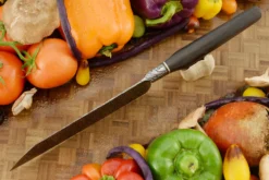 Integral Mosaic Damascus Bunka (7 In.) With Bog Oak -Optimal Knives Store 109353 4 x