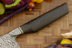Integral Mosaic Damascus Bunka (7 In.) With Bog Oak -Optimal Knives Store 109353 5 x