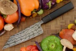 Damascus Bunka (6-1/3 In.) With Ebony -Optimal Knives Store 109354 7 x