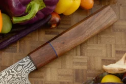 Damascus Bunka (7-1/4 In.) With Walnut And Rosewood 11 Damascus Bunka (7-1/4 In.) With Walnut And Rosewood -Optimal Knives Store 109355 5 x