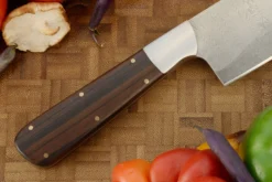 Damascus Chef's Knife (6-1/3 In.) With Macassar Ebony -Optimal Knives Store 109360 5 x