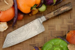 Integral Damascus Bunka Chef's Knife (5-1/2") With Spalted Maple