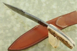 Damascus Batwing Khukri With Mammoth Ivory -Optimal Knives Store 109381 5 x