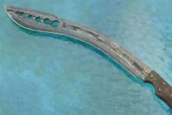 Damascus Khukri With Ironwood 10 Damascus Khukri With Ironwood -Optimal Knives Store 109382 3 x