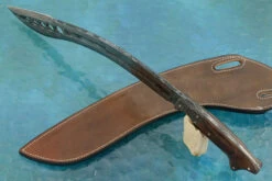 Damascus Khukri With Ironwood 12 Damascus Khukri With Ironwood -Optimal Knives Store 109382 5 x