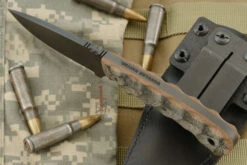 Huntsman With Sculpted Black/Brown Laminate (Wasp) -Optimal Knives Store 109385 4 x