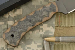 Huntsman With Sculpted Black/Brown Laminate (Wasp) -Optimal Knives Store 109385 5 x