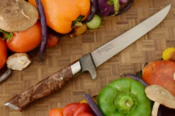 Forged Boning Knife With Bigleaf Maple Burl (6-1/4") - 52100 Carbon Steel