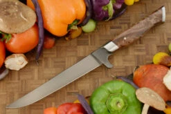 Forged Boning Knife With Bigleaf Maple Burl (6-1/4") - 52100 Carbon Steel -Optimal Knives Store 109422 5 x