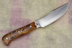 Curly Maple Cold Brook Skinner -Optimal Knives Store 83758 5 x